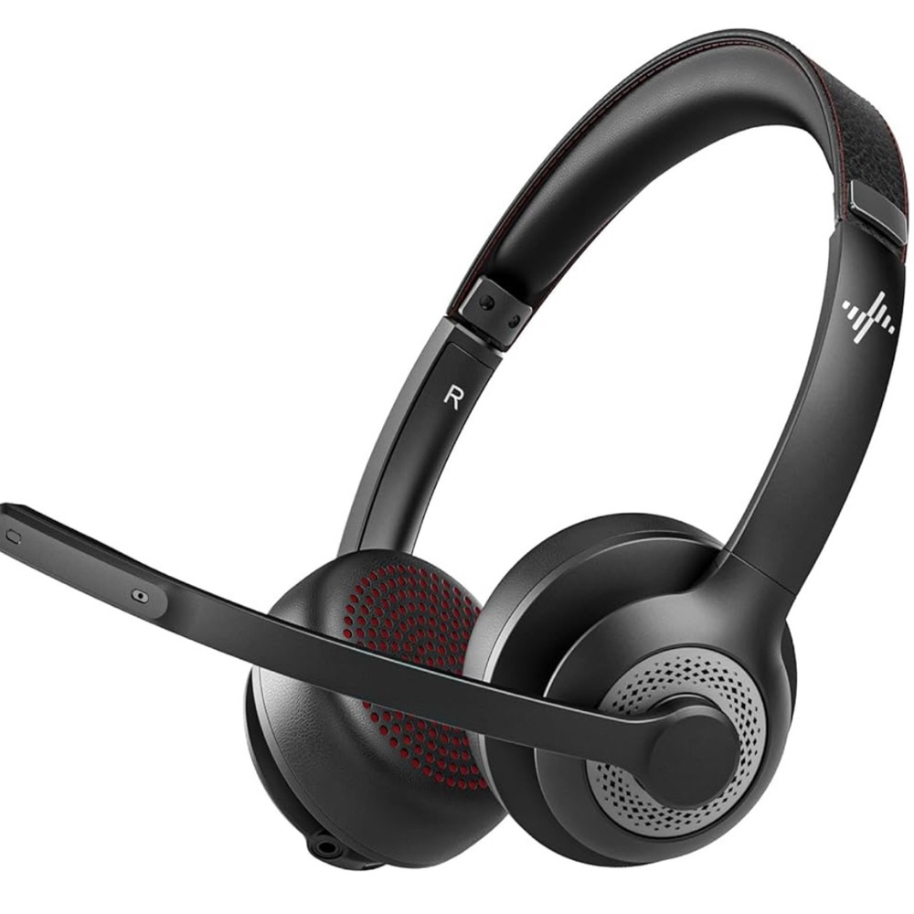 Wireless Headset with AI Noise Cancelling Microphone Bluetooth Headset